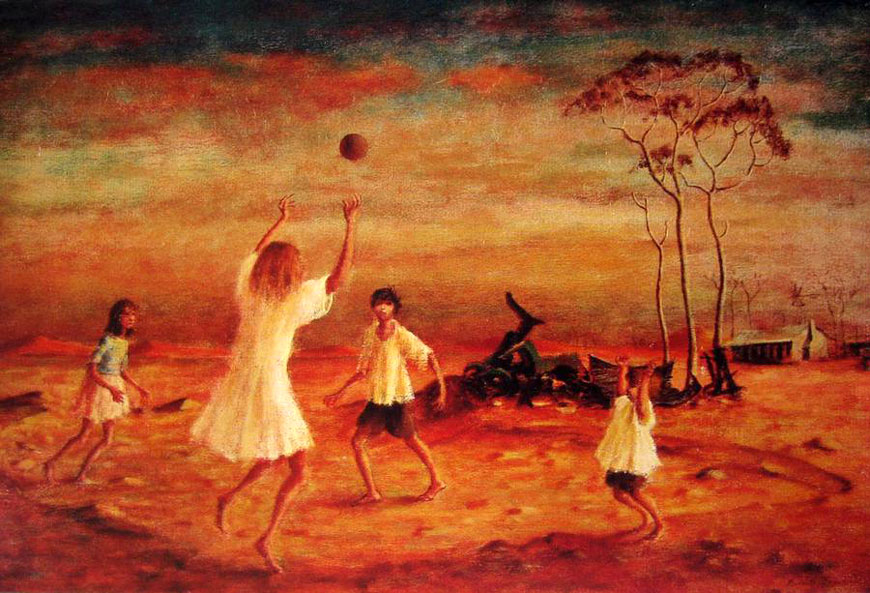 Children Playing with Ball (Дети, играющие в мяч), 1976