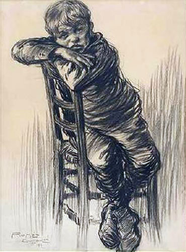 L'enfant à la chaise (Мальчик на стуле), 1917