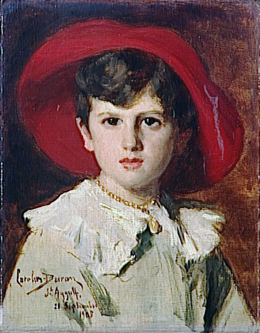 Portrait de Michel Feydeau, l'en ant au chapeau rouge, fils de Georges (Портрет Мишеля Фьюдо, сына Жоржа Фьюдо, в красной шляпе), 1905