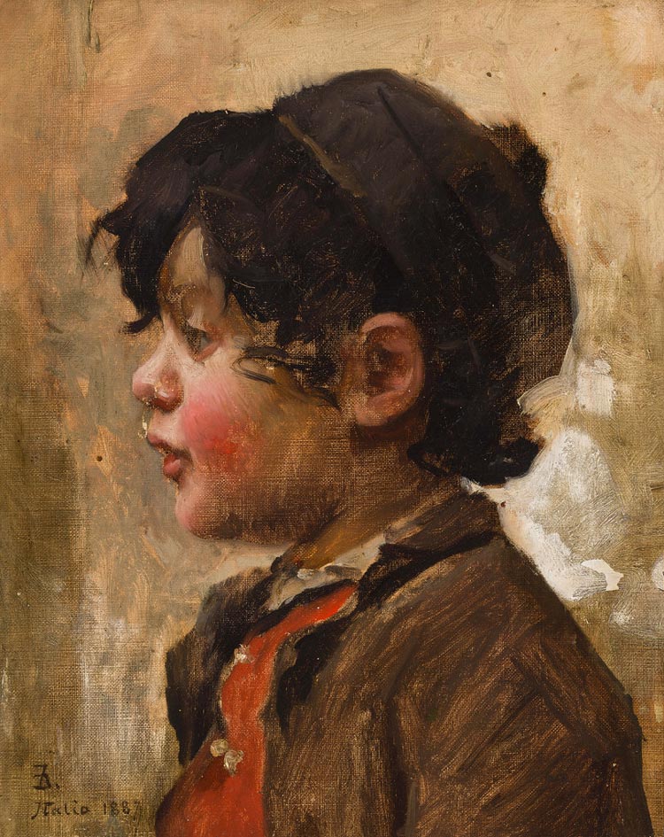 Profile of little Italian boy (Профиль маленького итальянского мальчика), 1887