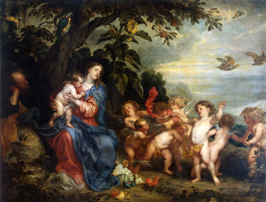 The Rest on the Flight into Egypt / Virgin with Partridges (Отдых по пути в Египет / Мадонна с куропатками), 1630-1632