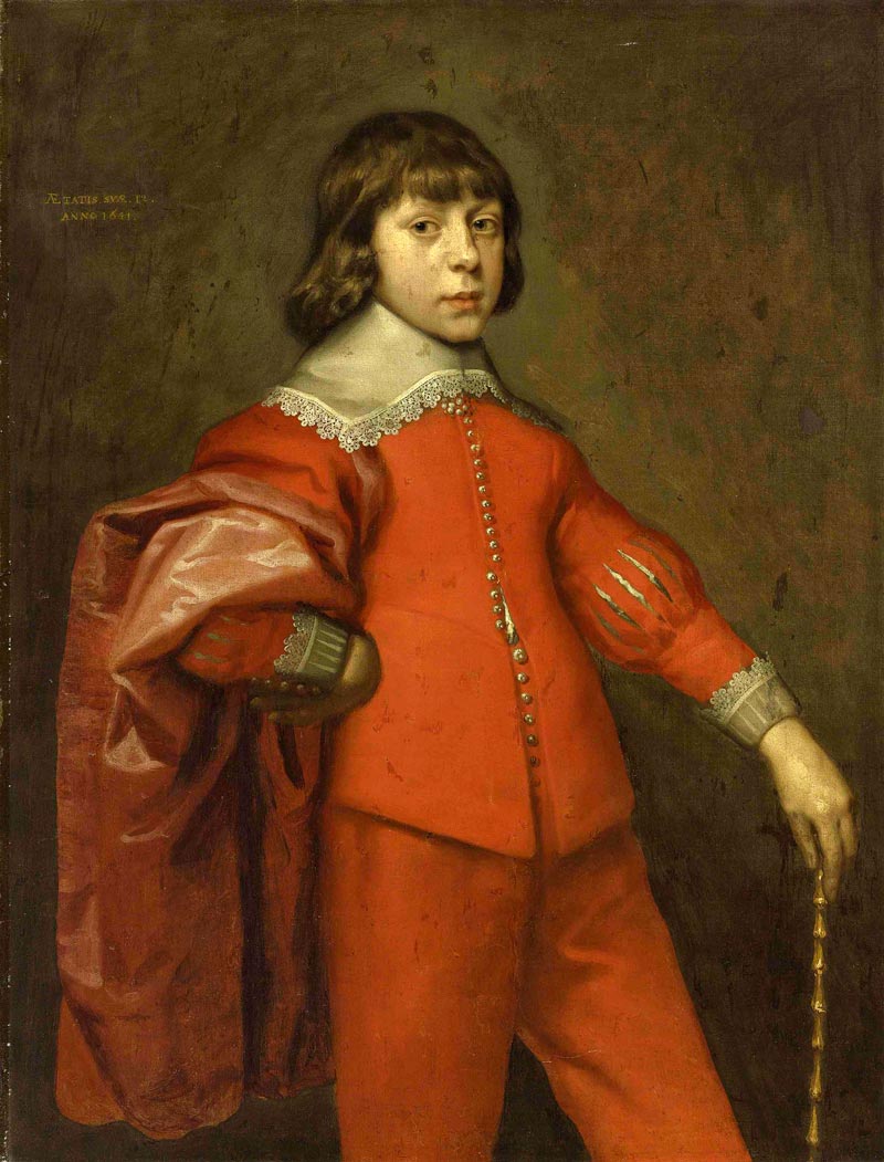 Portrait of a boy, traditionally identified as Charles, Prince of Wales, later King Charles II, three-quarter-length (Портрет мальчика, традиционно считающегося Карлом, принцем Уэлльским, будущим королём Карлом II, в три четверти)