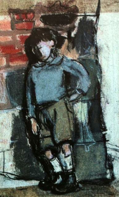 Boy leaning against a wall (Мальчик, прислонившийся к стене), c.1955-1959