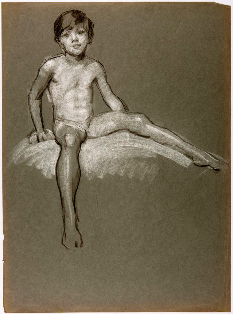 Seated Nude boy (Сидящий обнажённый мальчик) 