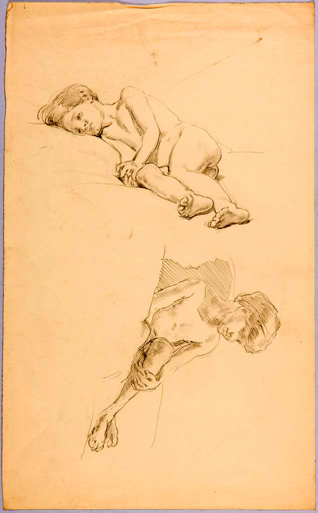 Two Studies of a Reclining Nude Boy (Два наброска лежащего нагого мальчика)