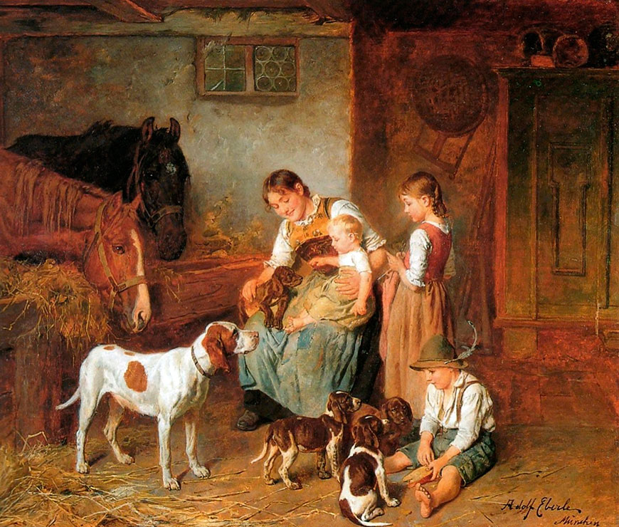 Family in a Barn (Семья в сарае)