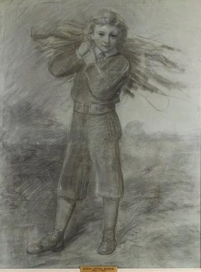 A young boy carrying a bale of sticks (Мальчик, держащий кипу хвороста)