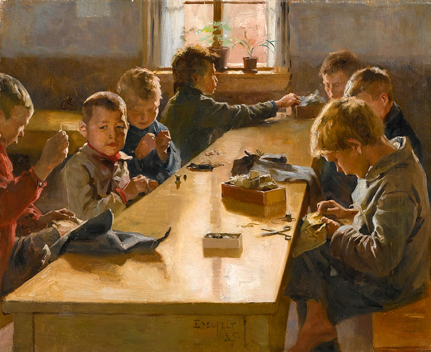 Interior of Helsinki Orphan Boys (Интерьер сиротского приюта в Хельсинки), 1885