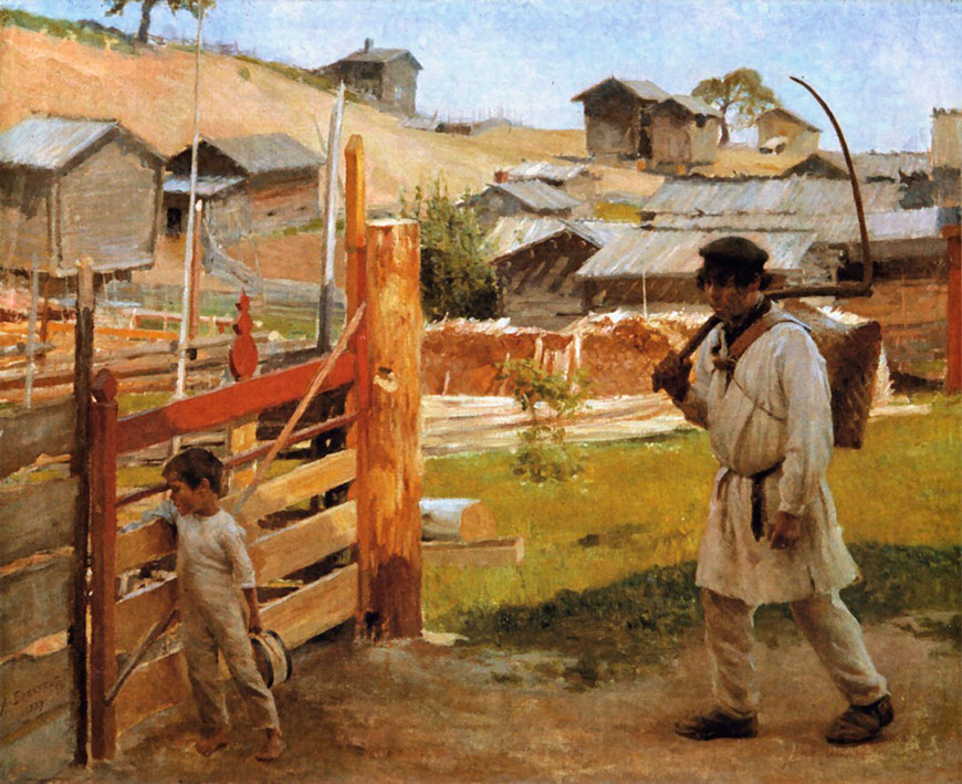 Vid grinden (У ворот), 1889