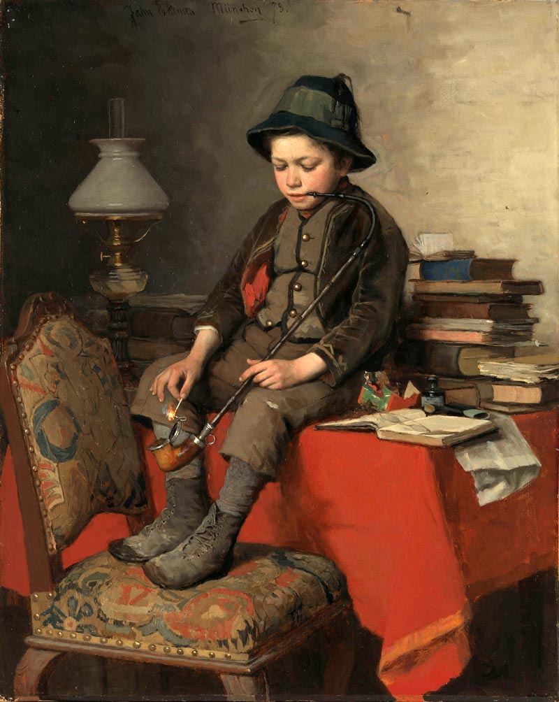 Gutt med langpipe (Мальчик с длинной курительной трубкой), 1878