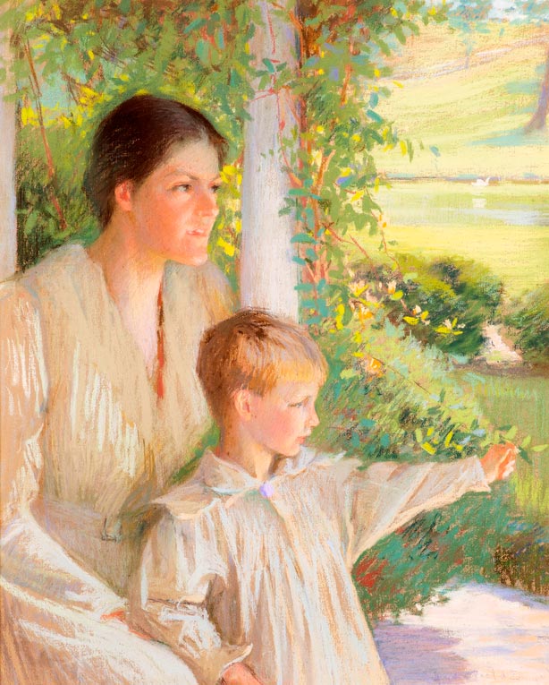 Mother and сhild in a Garden (Мать и ребёнок в саду)