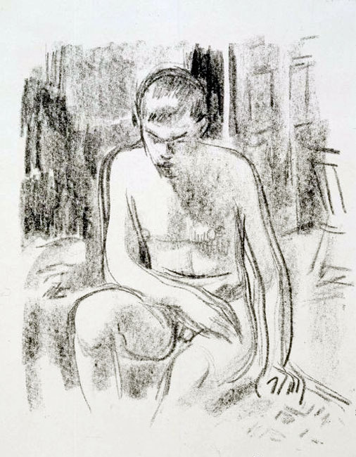 Nude boy seated (Сидящий нагой мальчик)