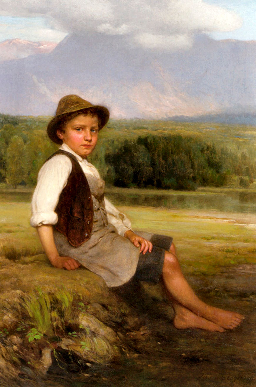 A Young Boy In A Summer Landscape (Мальчик в летнем ландшафте)