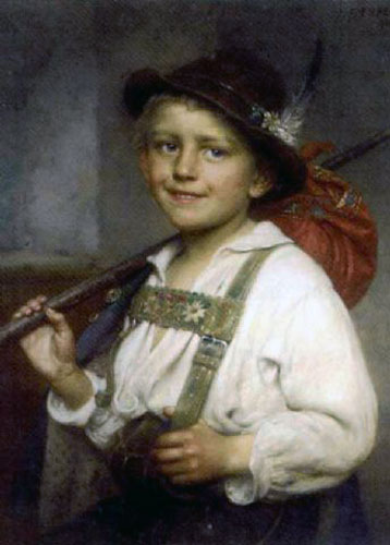 Portrait of a young Boy in Liederhosen (Портрет мальчика в национальных штанах)