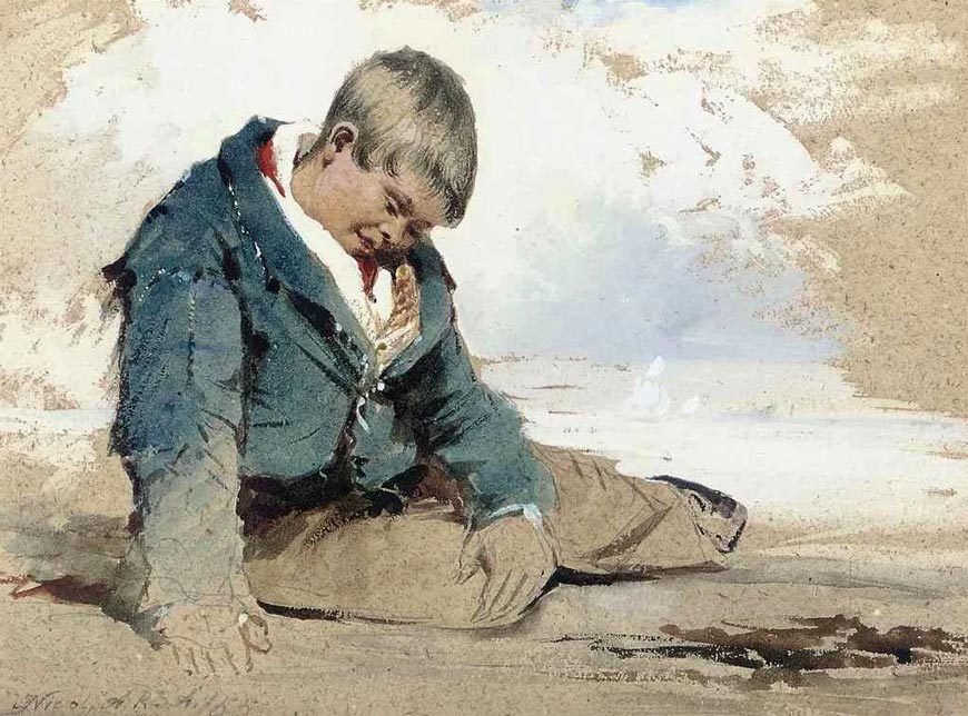 A dejected young midshipman (Удручённый юный мичман), 1855