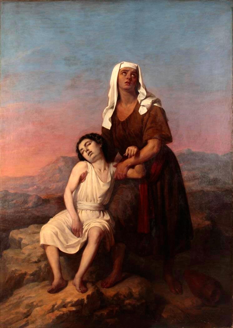 Agar e Ismael en el desierto (Агарь и Исмаил в пустыне), 1856