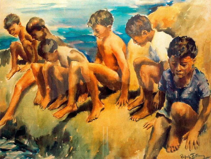 Niños en la playa (Мальчики на пляже)