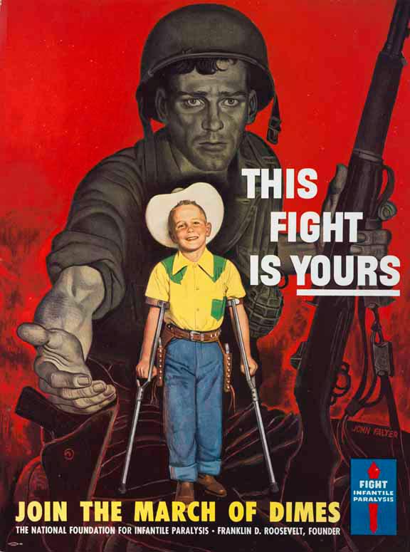 This fight is yours; join the March of Dimes (Этот бой твой; присоединяйся к Маршу десяти центов), 1945