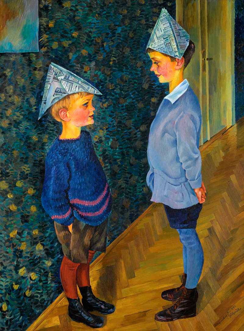 Luca und Titus In Papierhuten (Лука и Титус в пилотках из газеты), 1926