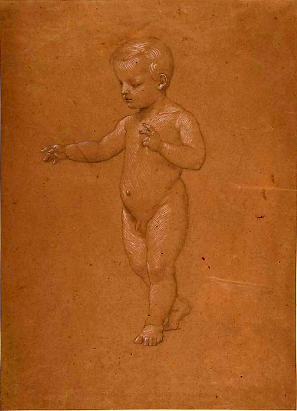 Nude boy walking to the left (Обнажённый мальчик, шагающий влево), 1840-1880