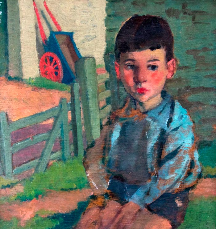 On the Farm, the artist's son Guy (На ферме, сын художника Гай)