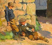 Going to School, Paul, near Penzance (По дороге в школу. Пол, близ Пензанса), 1917

