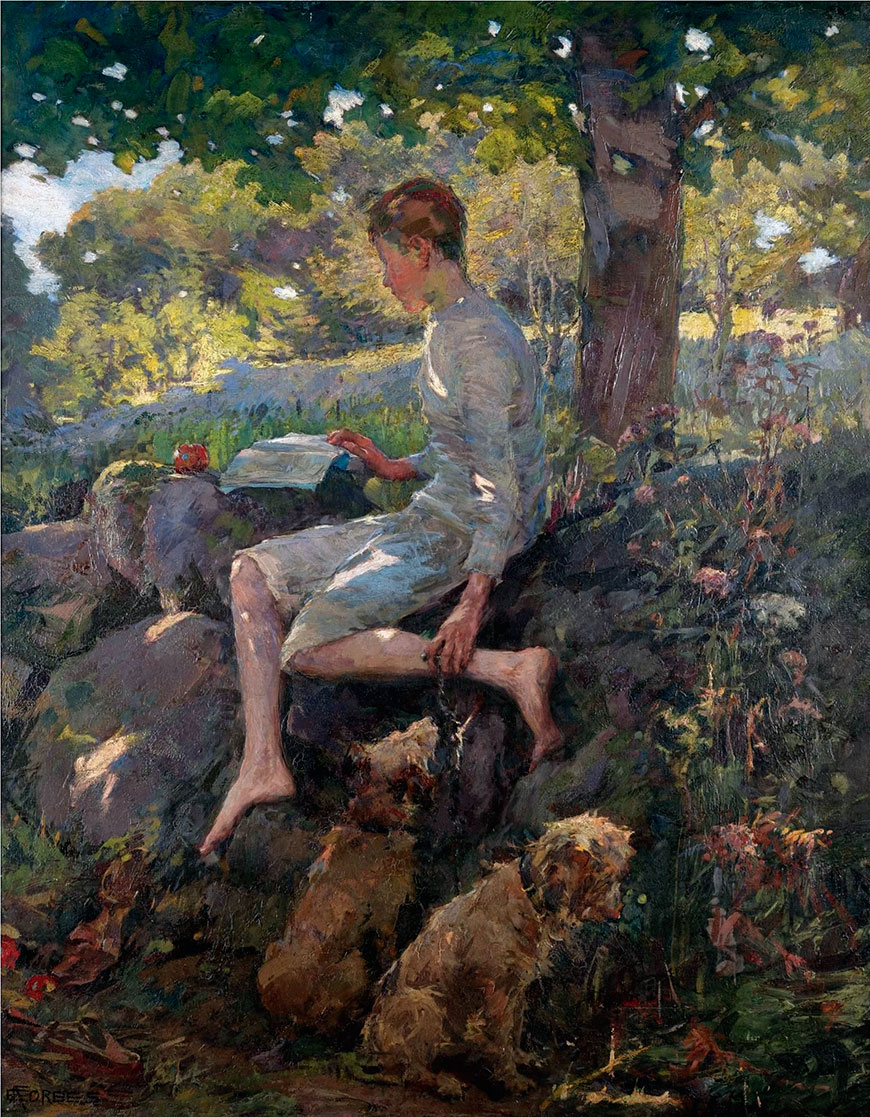 The Half Holiday, Alec home from school (Половина каникул. Алек дома), 1909