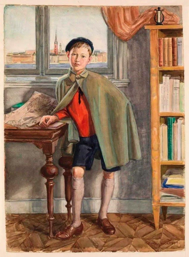 Erik med mössa och krage (Эрик в шляпе и накидке), 1925
