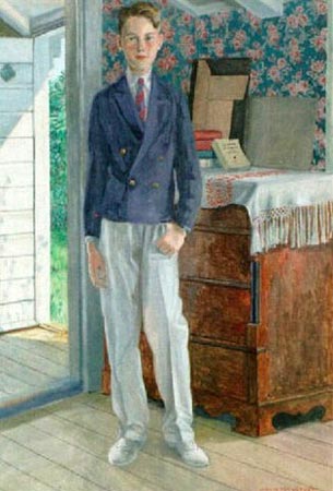 Interiör med gosse (Интерьер с мальчиком), 1929