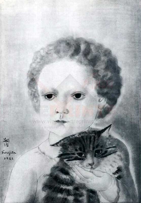 Young boy with his cat (Мальчик с его кошкой), 1923