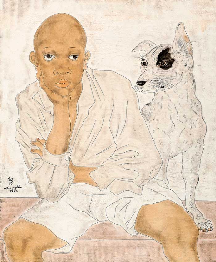 Jeune garçon avec son chien (Мальчик со своей собакой), 1932