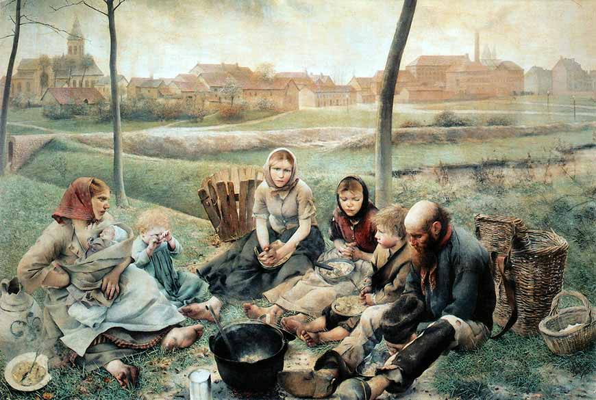 Les marchands de craie (Продавцы мела), 1882-1883 center: Midi (центр - полдень)