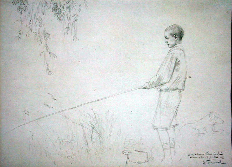 Young Boy Fishing (Мальчик рыбачит), 1905