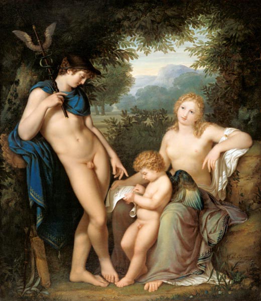 The lesson Amors by Venus and Mercury (Урок Амуру / Любви от Венеры и Меркурия), 1792
