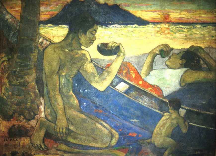 The Canoe - A Tahitian Family (Каноэ-Таитянская семья), 1896