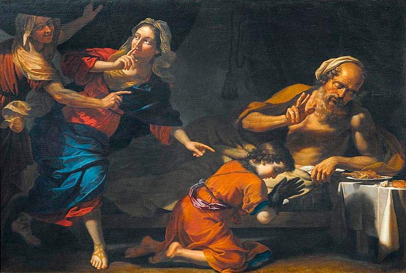 Jacob blesses Isaac (Иаков, благословляющий Исаака)