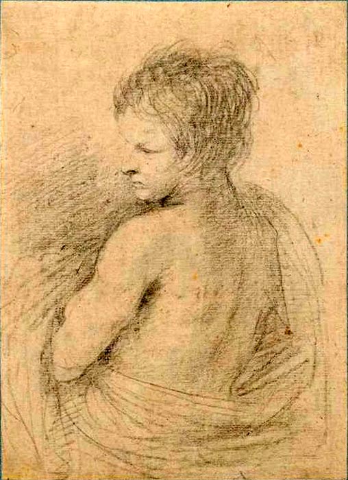 Study of a boy, in back view (Эскиз мальчика, вид со спины)