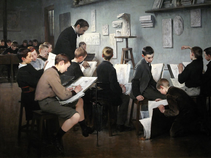 Art class in elementary school (Художественный класс в начальной школе), 1898