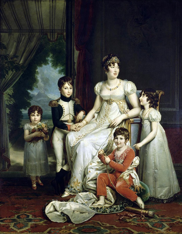 Caroline Bonaparte, Queen of Naples, and Her Children (Каролина Бонапарт, королева Неаполя, с детьми), 1808