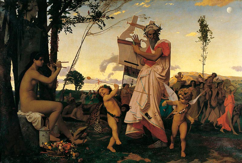 Anacréon, Bacchus et l'Amour (Анахреон, Вакх и амуры), 1848