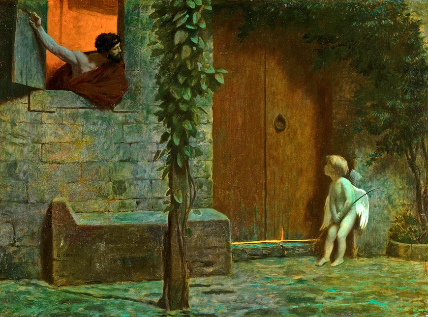 The Story of Anacreon; Cupid at the Door in a Rainstorm (История Анакреона; Амур у дверей во время непогоды), c.1899