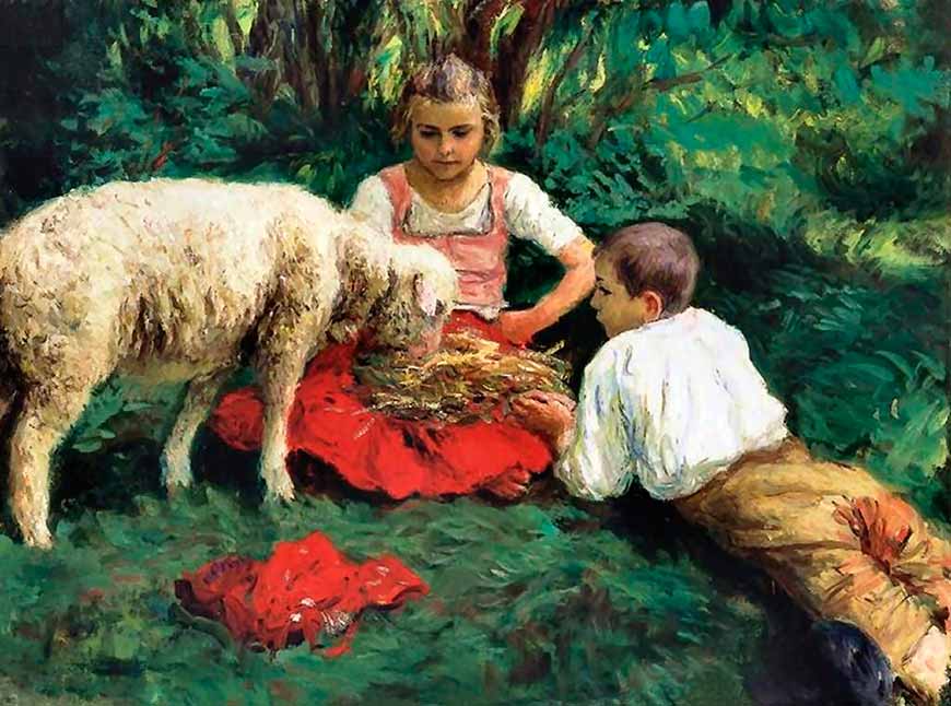 Children with a Lamb (Дети с ягнёнком)