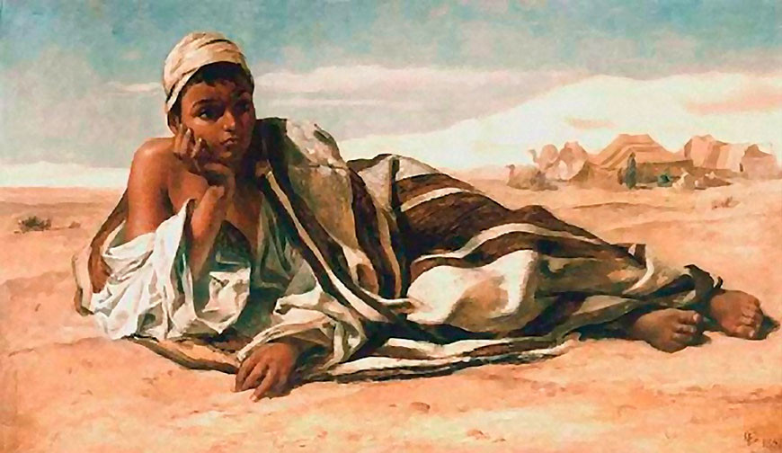 Arab boy resting (Отдыхающий арабский мальчик), 1858