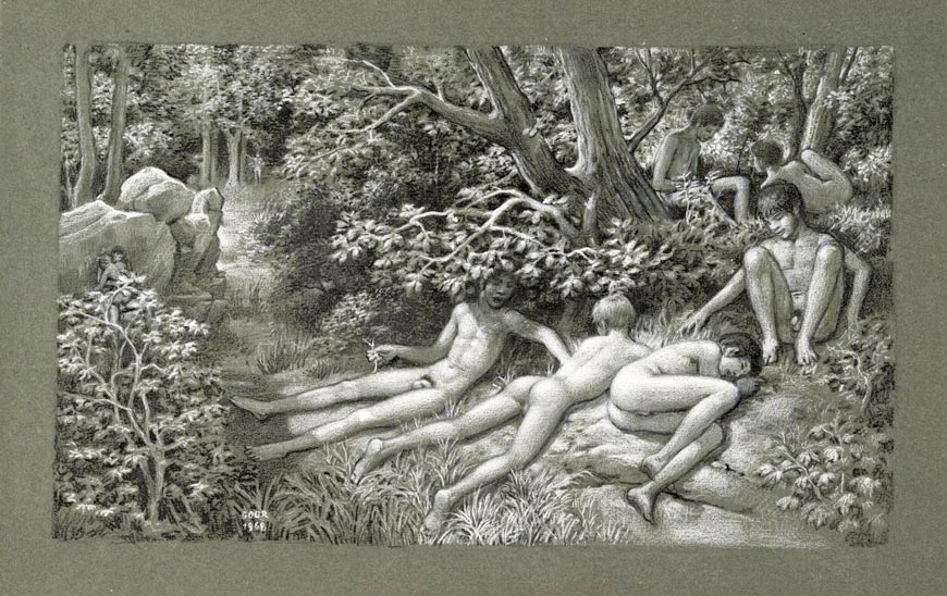 Young fauns in the forest (Юные фавны в лесу), 1968