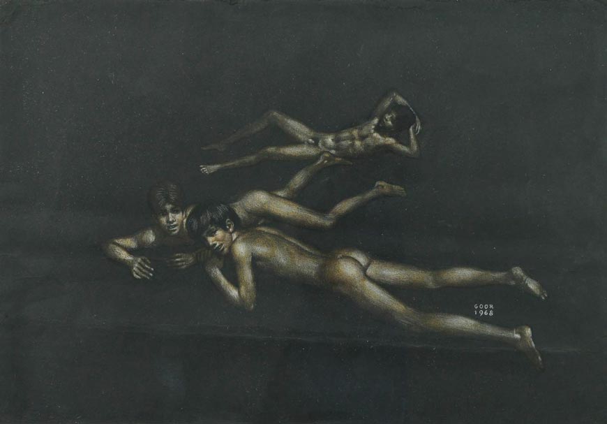 [Three nude boys lying down / Три обнаженных лежащих мальчика], 1968