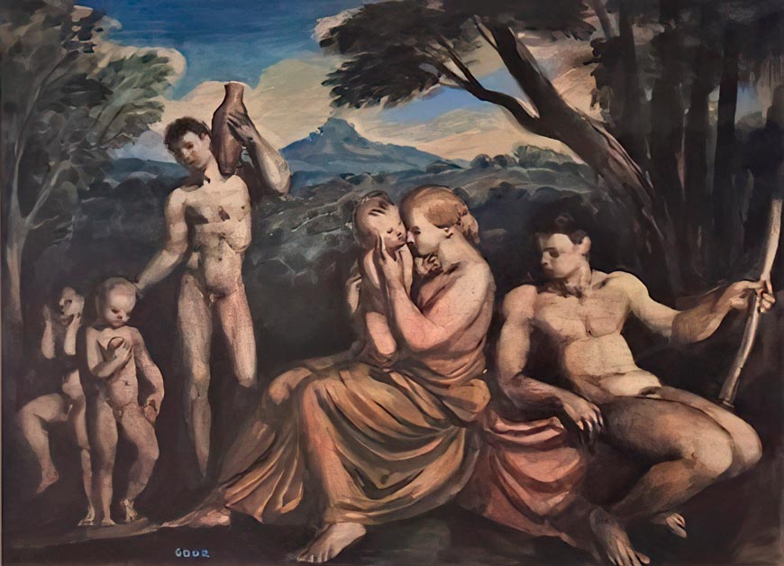 Mythological scene of women, children and young people in an Arcadian landscape (Мифологическая сцена женщин, детей и молодых людей в  пейзаже Аркадии)