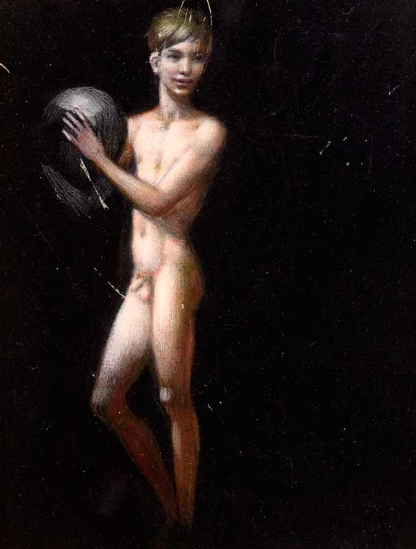 Nude boy with orb (Обнаженный мальчик с шаром)