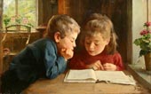 Children reading book