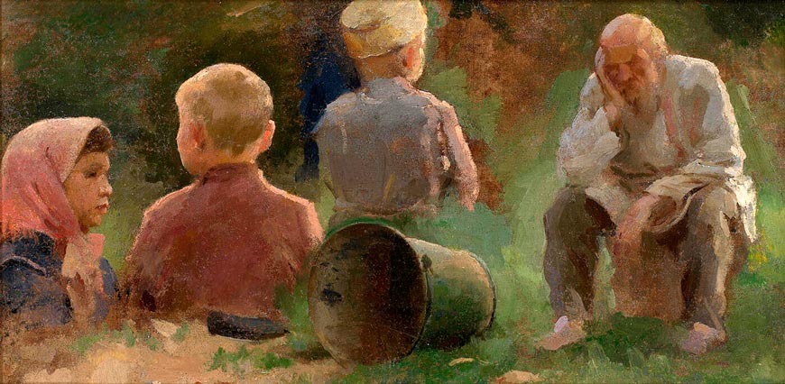 эскиз к картинам «Бобыль» и «В избе» (study for Bobyl and ln The Hut)