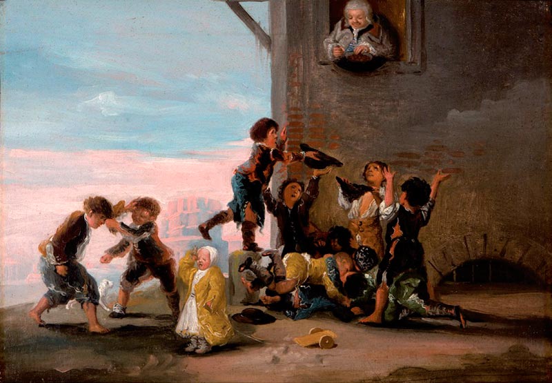 Niños disputándose unas castañas (Мальчики, дерущиеся за каштаны), 1777-1785